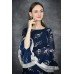 NAVY BLAZER BLUE ANARKALI FLORAL DRESS