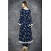 NAVY BLAZER BLUE ANARKALI FLORAL DRESS