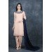 Peach Straight Cut Salwar Suit Fancy Party Suit