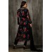 Black Printed Floral Suit Indian Designer Party Dress