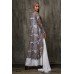 White & Grey Printed Jacket Suit Pakistani Designer Dress