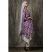 Grey & Purple Designer Jacket Style Dress Modest Suit