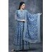 Bluish Grey Embellished Anarkali Suit Pakistani Gown