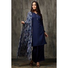 Navy Blue Pakistani Suit Designer Salwar Kameez