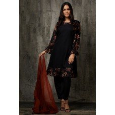 Elegant Black Salwar Suit Pakistani Designer Evening Dress