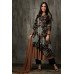 Black Printed Flap Style Dress Indian Designer Party Dress