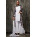 White & Grey Printed Jacket Suit Pakistani Designer Dress