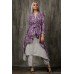 Grey & Purple Designer Jacket Style Dress Modest Suit