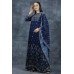 Navy Blue Embroidered Anarkali Suit Indian Wedding Party Wear