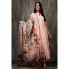 Peach Designer Anarkali Suit Flared Party Dress 