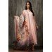 Peach Designer Anarkali Suit Flared Party Dress 