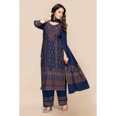 Navy Blue Woolen Suit Readymade Pakistani Dress