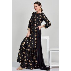 Black Readymade Gharara Indian Designer Dress