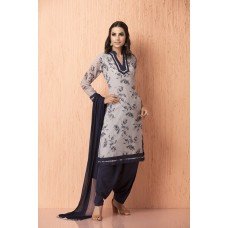 IDC-93 QUIET GREY FLORAL PRINTED SALWAR KAMEEZ (READY MADE)