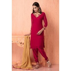 IDC-102 MAGENTA GEORGETTE INDIAN STYLE READY MADE SALWAR KAMEEZ