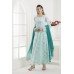 MINT FLORAL PRINTED LONG ANARKALI READY TO WEAR SUIT