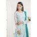 MINT FLORAL PRINTED LONG ANARKALI READY TO WEAR SUIT