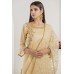 Gold Banglori Silk Gharara Indian Wedding Outfit 