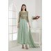 SAGE GREEN FLORAL THREAD AND BEAD WORK READY MADE LONG DRESS