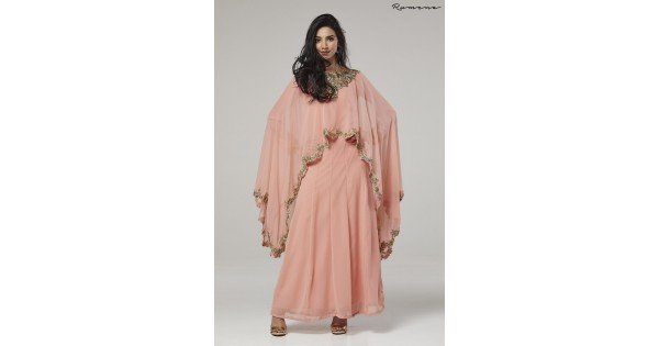 cape style pakistani dresses