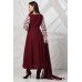 Maroon Frock Kurti Style Indian Dress