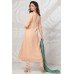 Peach Georgette Party Wear Anarkali Frock Suit