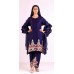 Navy Blue Embroidered Suit Indian Designer Salwar Kameez