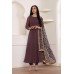 PLUM GEORGETTE READYMADE INDIAN PARTY WEAR SUIT