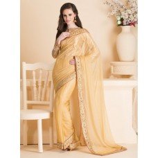 GOLD DESIGNER PARTY WEAR SAREE