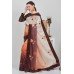 Brown Digital Printed Casual Indian Saree