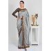 Grey & Navy Blue Pakistani Wedding Saree