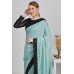 Dark Mint & Black Two Tone Readymade Saree