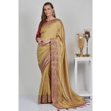 Gold Embellished Wedding Saree