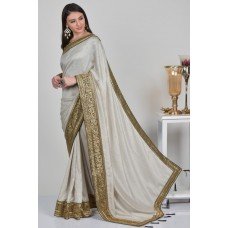 Steel Grey Party Designer Saree