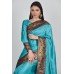 Ferozi Brocade Border Silk Saree