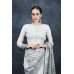 Grey Heavy Embellished Party Wedding Saree