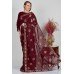 Maroon Shimmering Indian Party Wear Saree