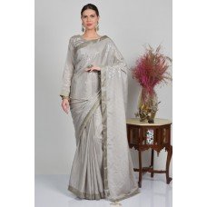 Silver Grey Indian Designer Saree