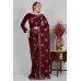 Maroon Shimmering Indian Party Wear Saree