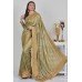 Pista Embroidered Indian Designer Wedding Saree