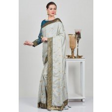 Steel Grey Indian Designer Saree