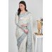 Light Grey Designer Wedding Saree Light Grey Designer Wedding Saree