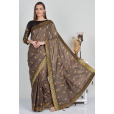 Mouse Ethnic Embroidered Indian Designer Saree