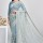 Powder Blue Net Embroidered Bridal Saree