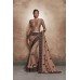 ZIDC-402 STUNNING BROWN LACE BORDER WEDDING WEAR READY MADE SAREE