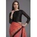 ZIDC-405 CARROT AND BLACK WEDDING SAREE