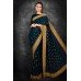 Peacock Blue Indowestern Stylish Readymade Saree