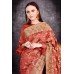 RUSTY PINK EMBROIDERED BROCADE BORDER READYMADE BLOUSE SAREE