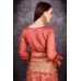 RUSTY PINK EMBROIDERED BROCADE BORDER READYMADE BLOUSE SAREE