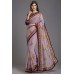 ZIDC-433 MAUVE AND PLUM PARTY WEAR SAREE 